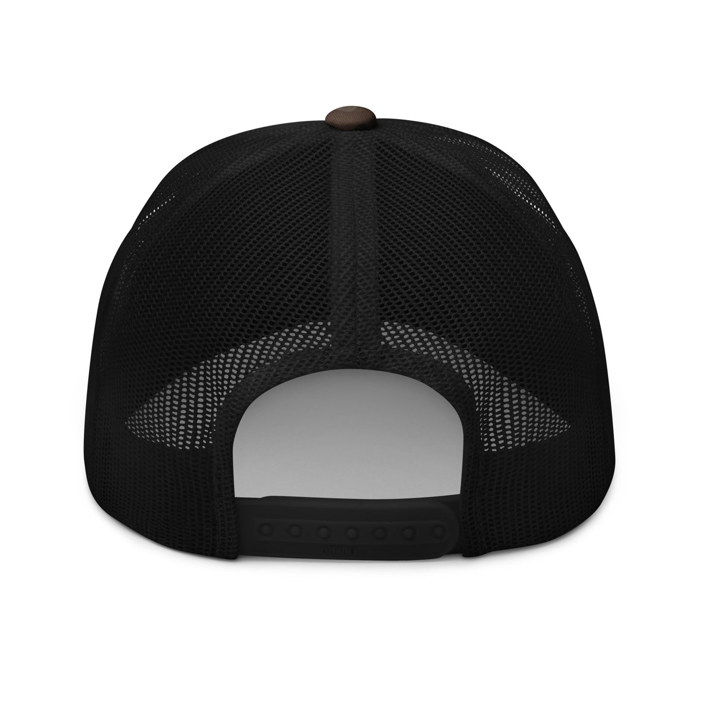 Whole Armor Black Monogram Camouflage trucker hat