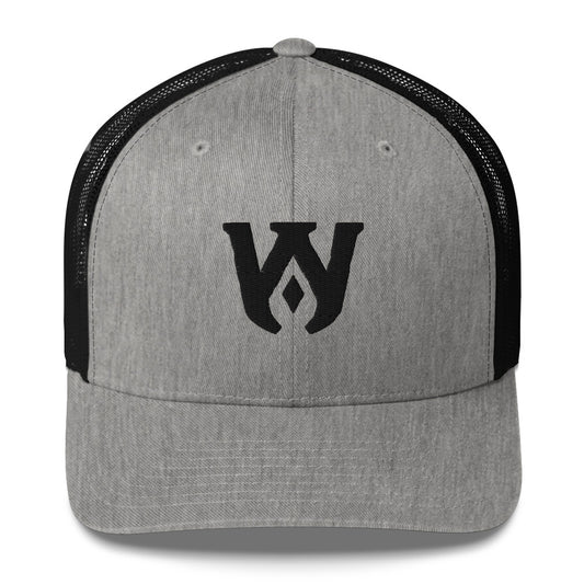 Whole Armor Black Monogram Trucker Cap