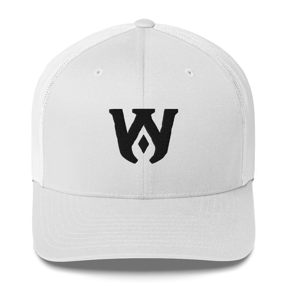 Whole Armor Black Monogram Trucker Cap