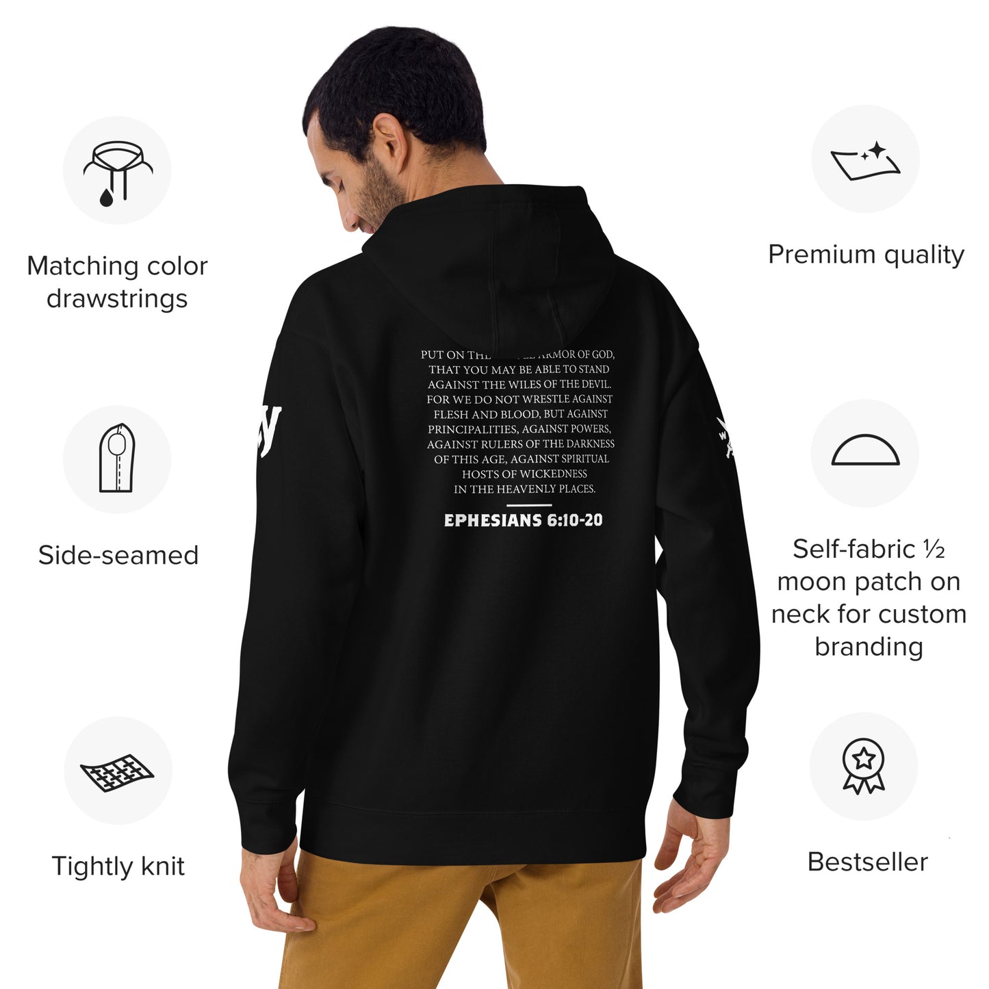 Whole Armor Clothing Logo Light on Dark Unisex Hoodie