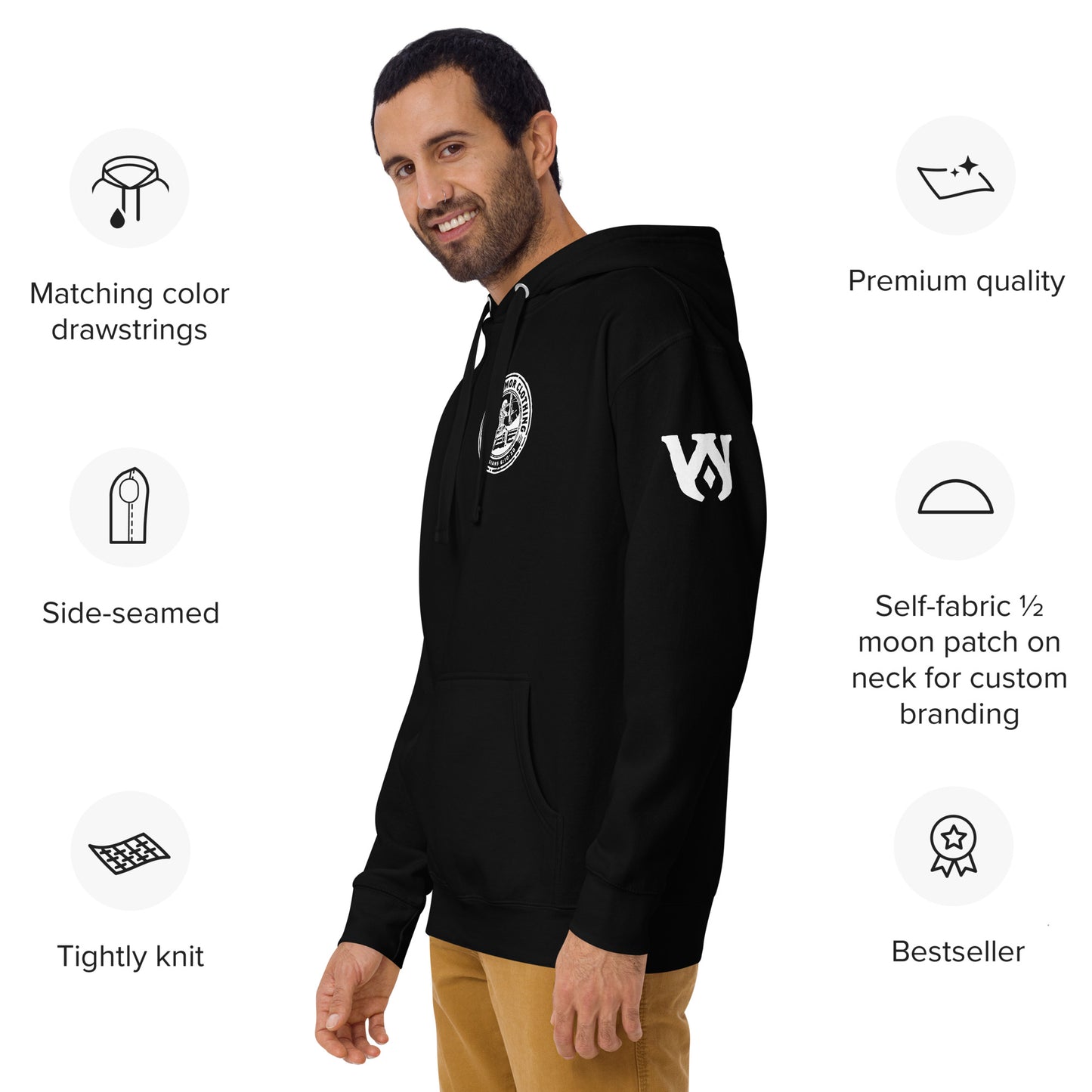 Whole Armor Clothing Logo Light on Dark Unisex Hoodie