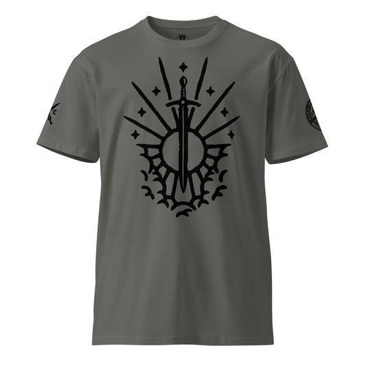 Rev 1:16 Black Sword of the Spirit Men's Premium Cotton Tshirt