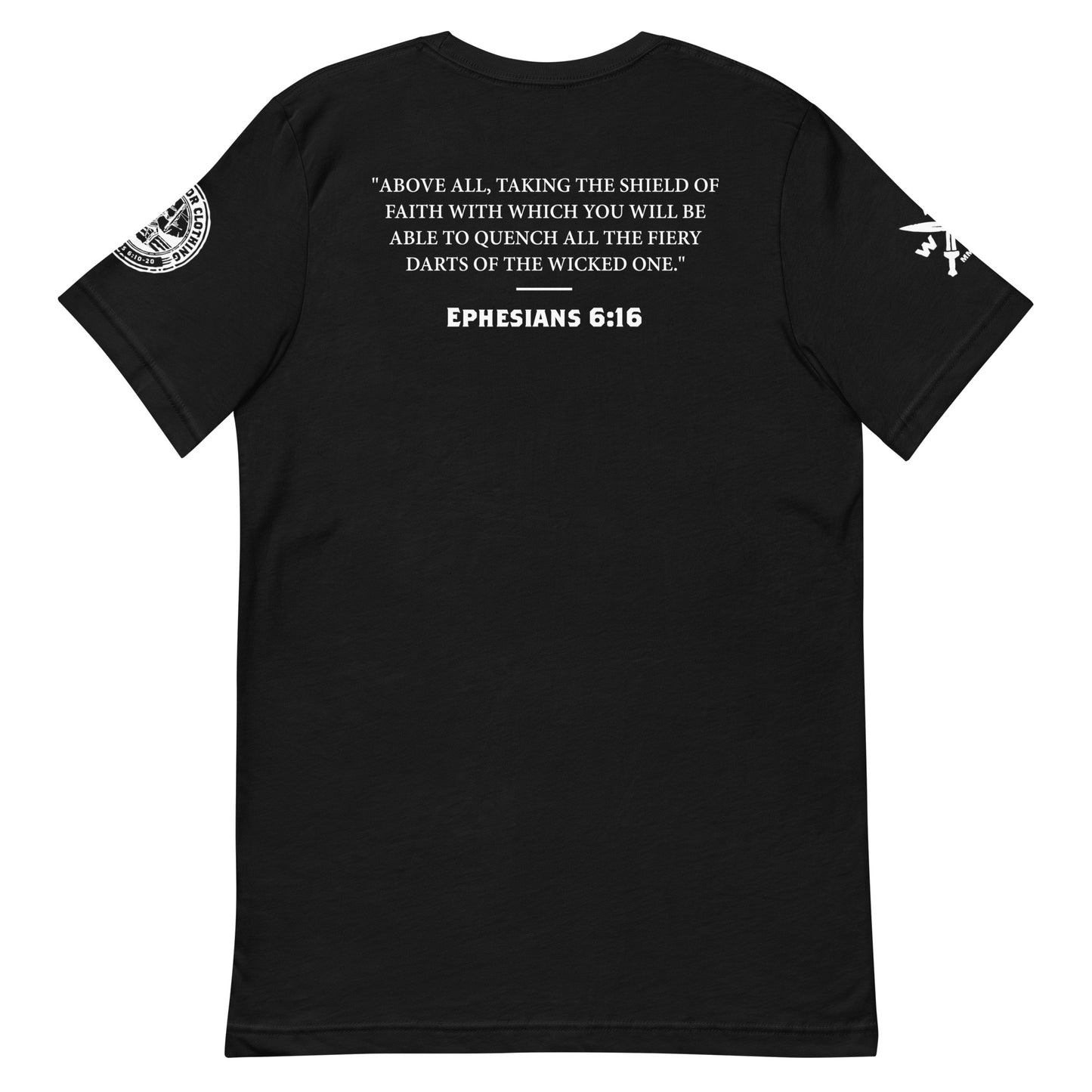 Ephesians 6:16 White Shield of Faith Unisex T-shirt