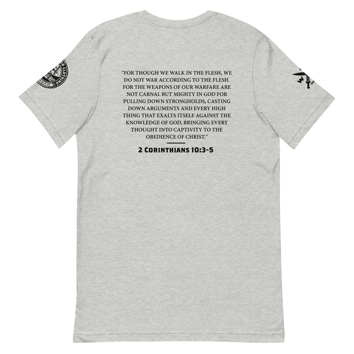 2 Corinthians 10:3-5 Helmet Dark on Light Unisex T-Shirt