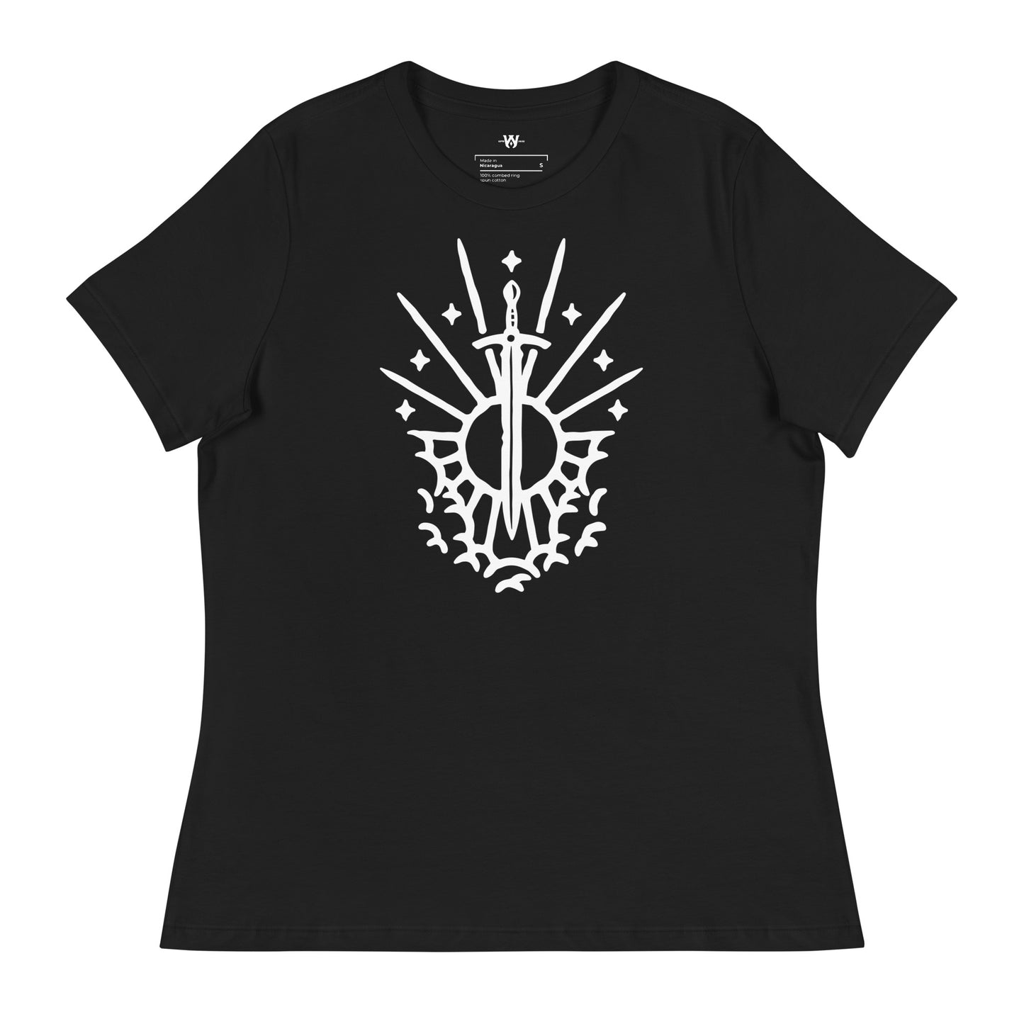 Women's Revelation 1:16 Sword and Sun T-shirt Black - Whole Armor Clothing