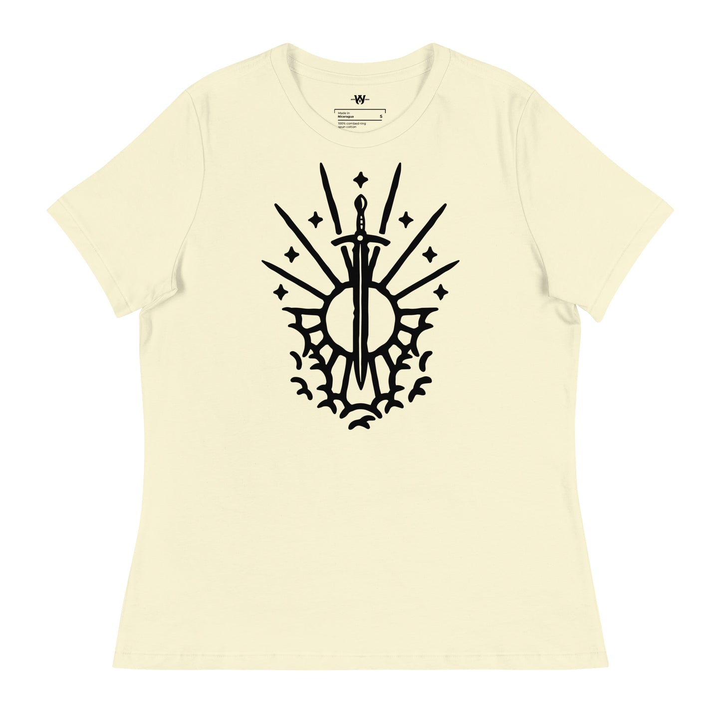 Women's Revelation 1:16 Black Sword and Sun T-shirt