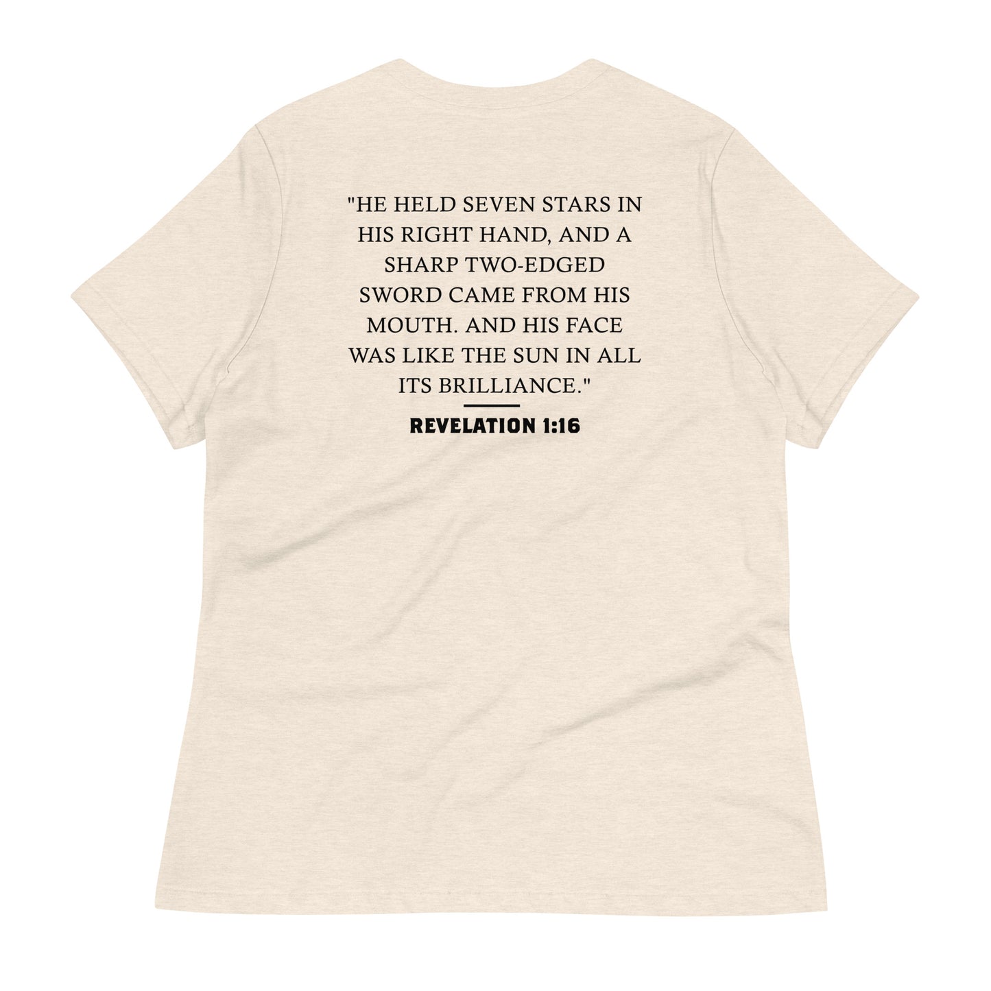 Women's Revelation 1:16 Sword and Sun T-shirt Light