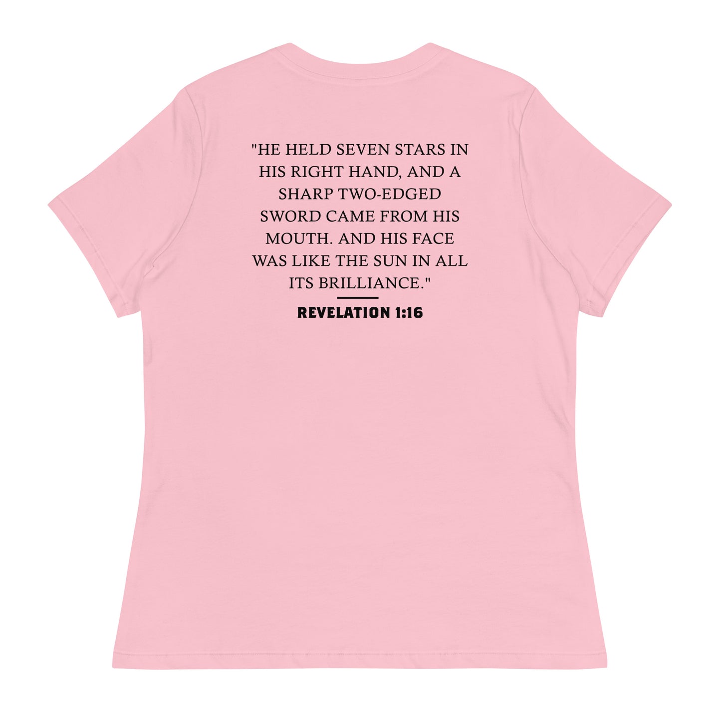 Women's Revelation 1:16 Black Sword and Sun T-shirt