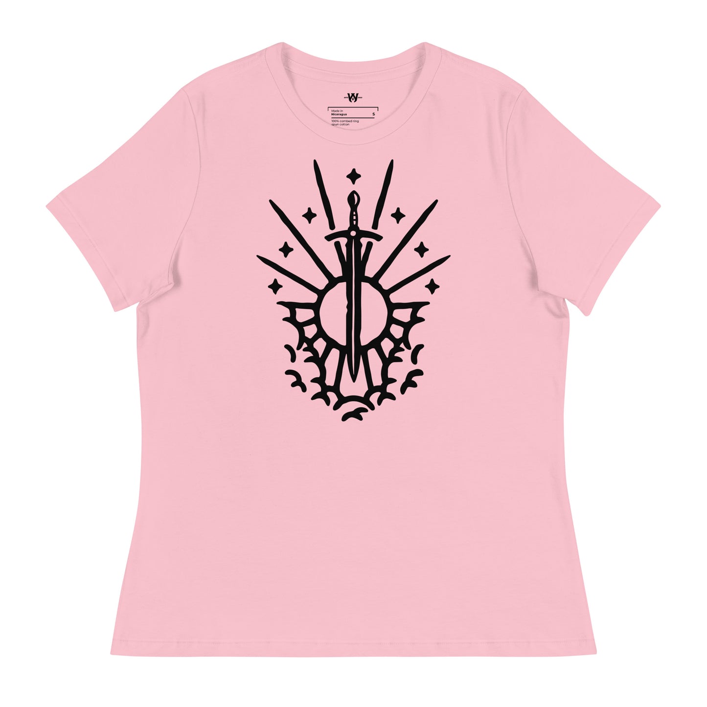 Women's Revelation 1:16 Black Sword and Sun T-shirt