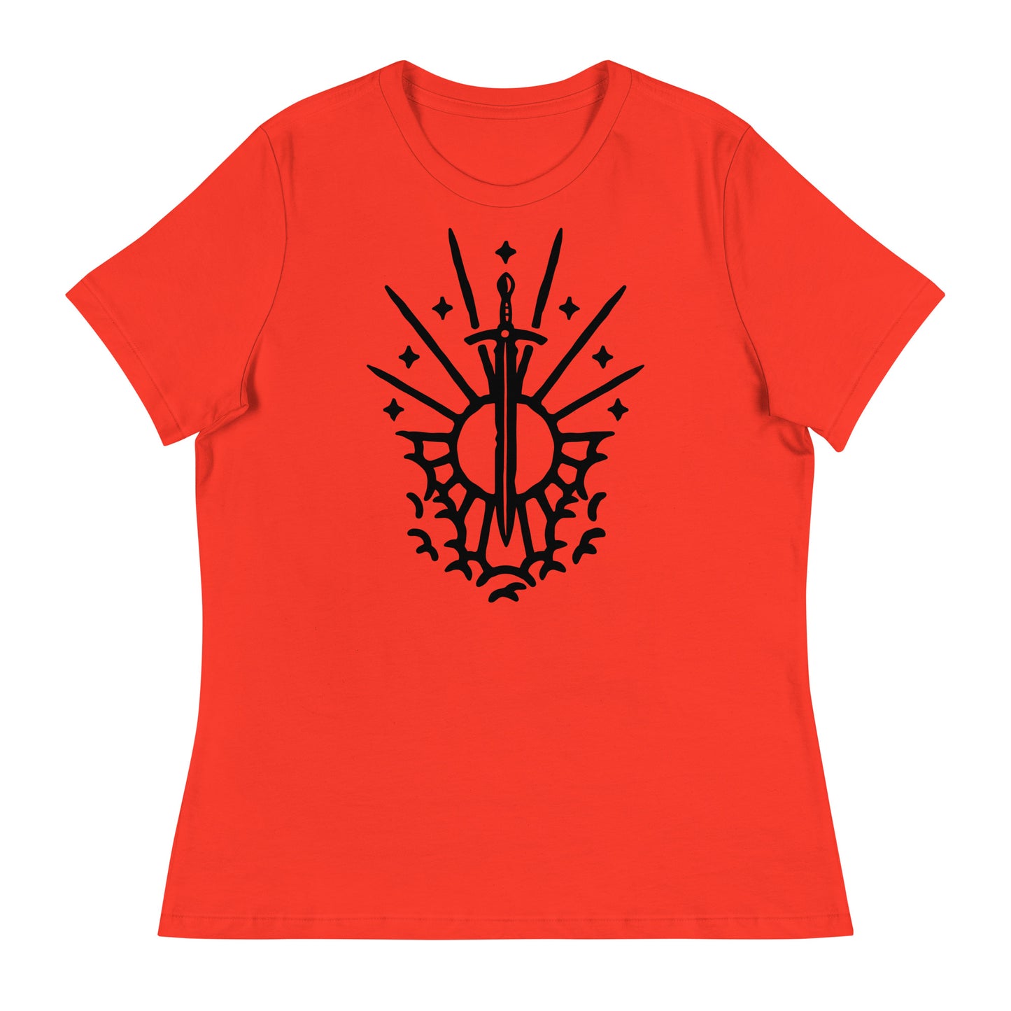 Women's Revelation 1:16 Black Sword and Sun T-shirt