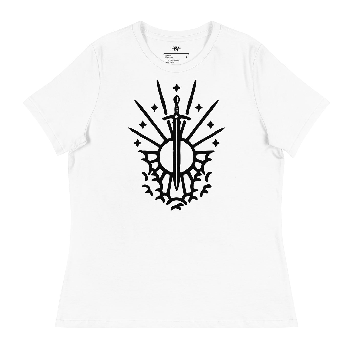 Women's Revelation 1:16 Sword and Sun T-shirt White - Whole Armor Clothing