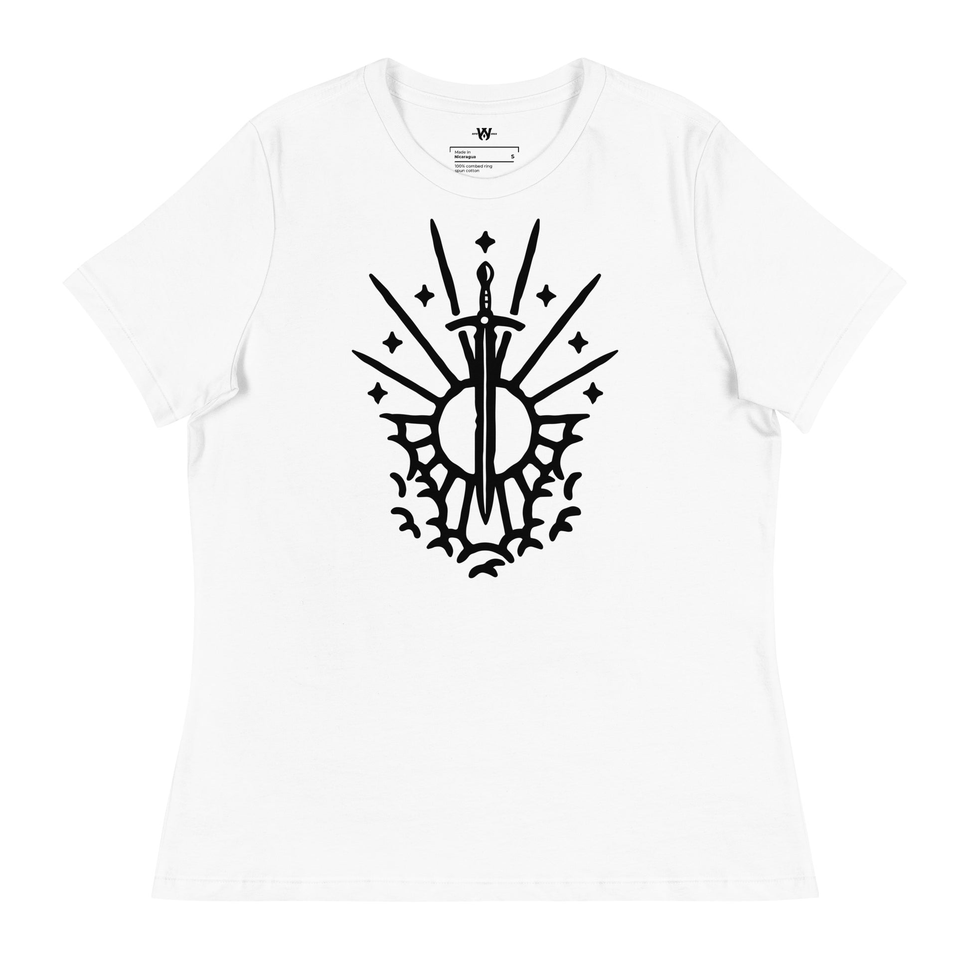 Women's Revelation 1:16 Sword and Sun T-shirt White - Whole Armor Clothing