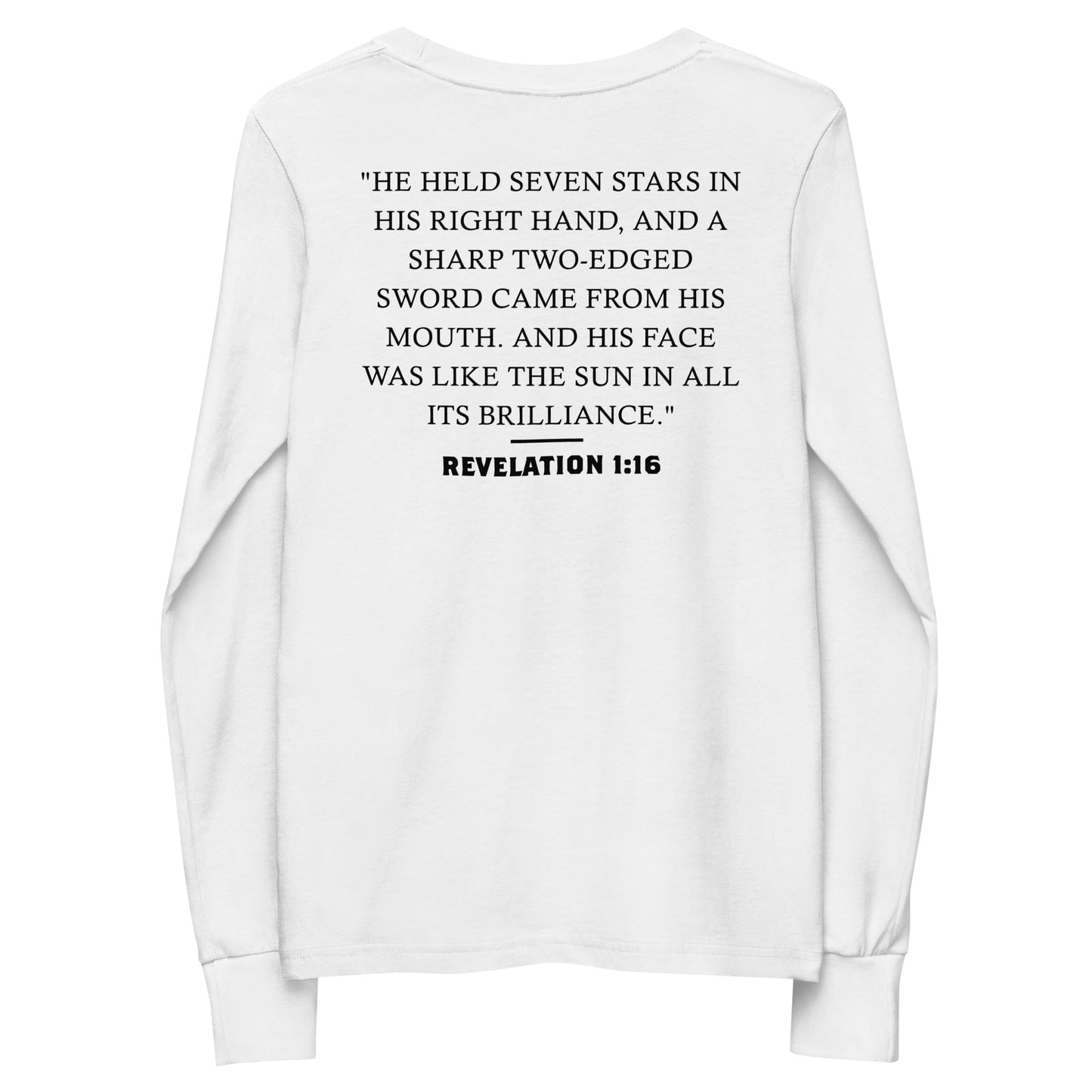 Rev 1:16 Black Sword of the Spirit Youth Long Sleeve Tee