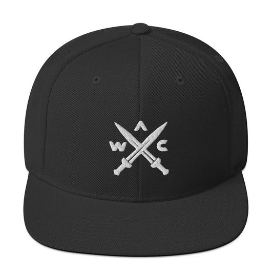 WAC crossed swords logo snapback hat - Whole Armor Clothing